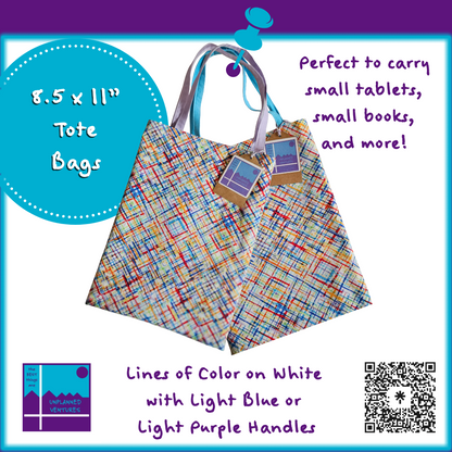 8.5x11 Inch Tote Bags