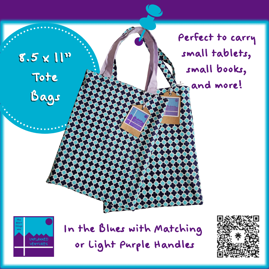 8.5x11 Inch Tote Bags