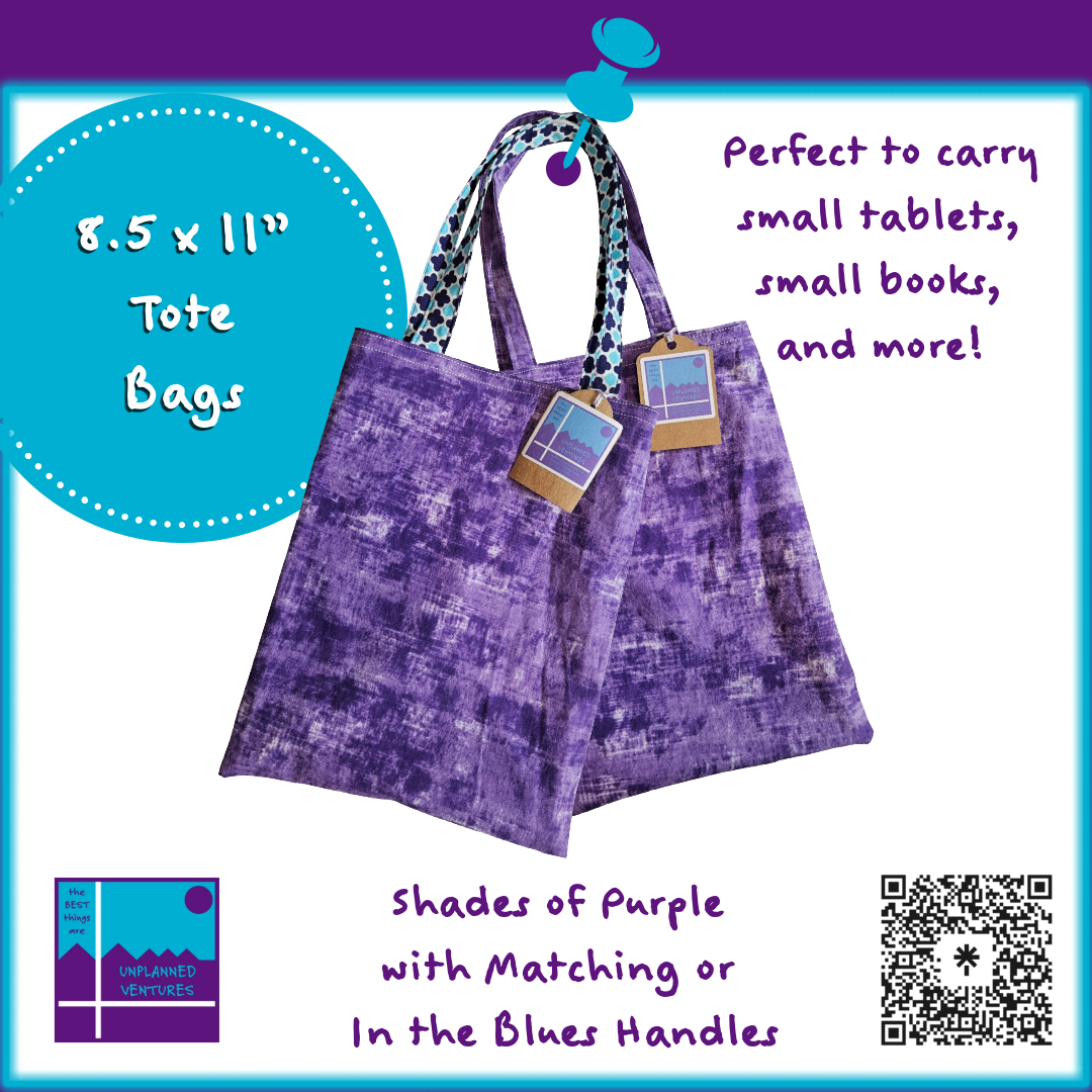 8.5x11 Inch Tote Bags