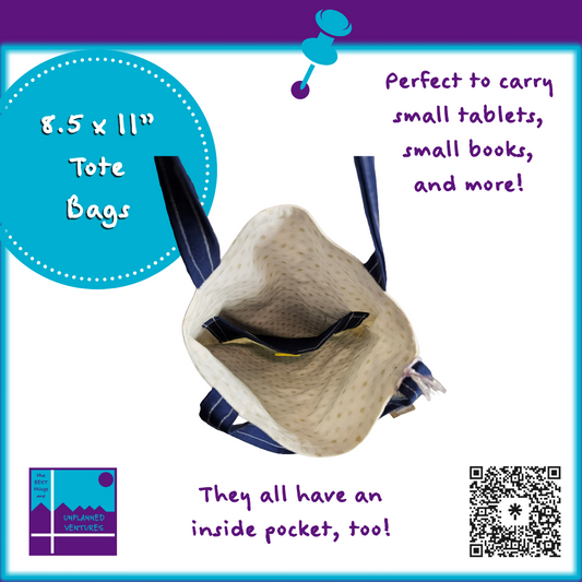 8.5x11 Inch Tote Bags