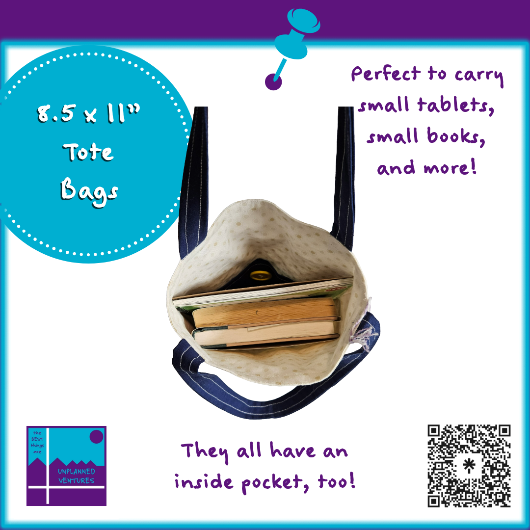 8.5x11 Inch Tote Bags