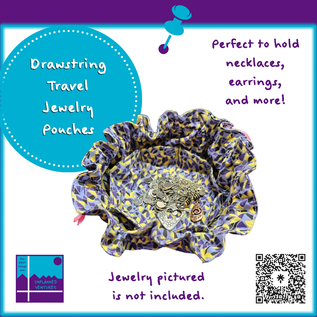 Drawstring Travel Jewelry Pouches