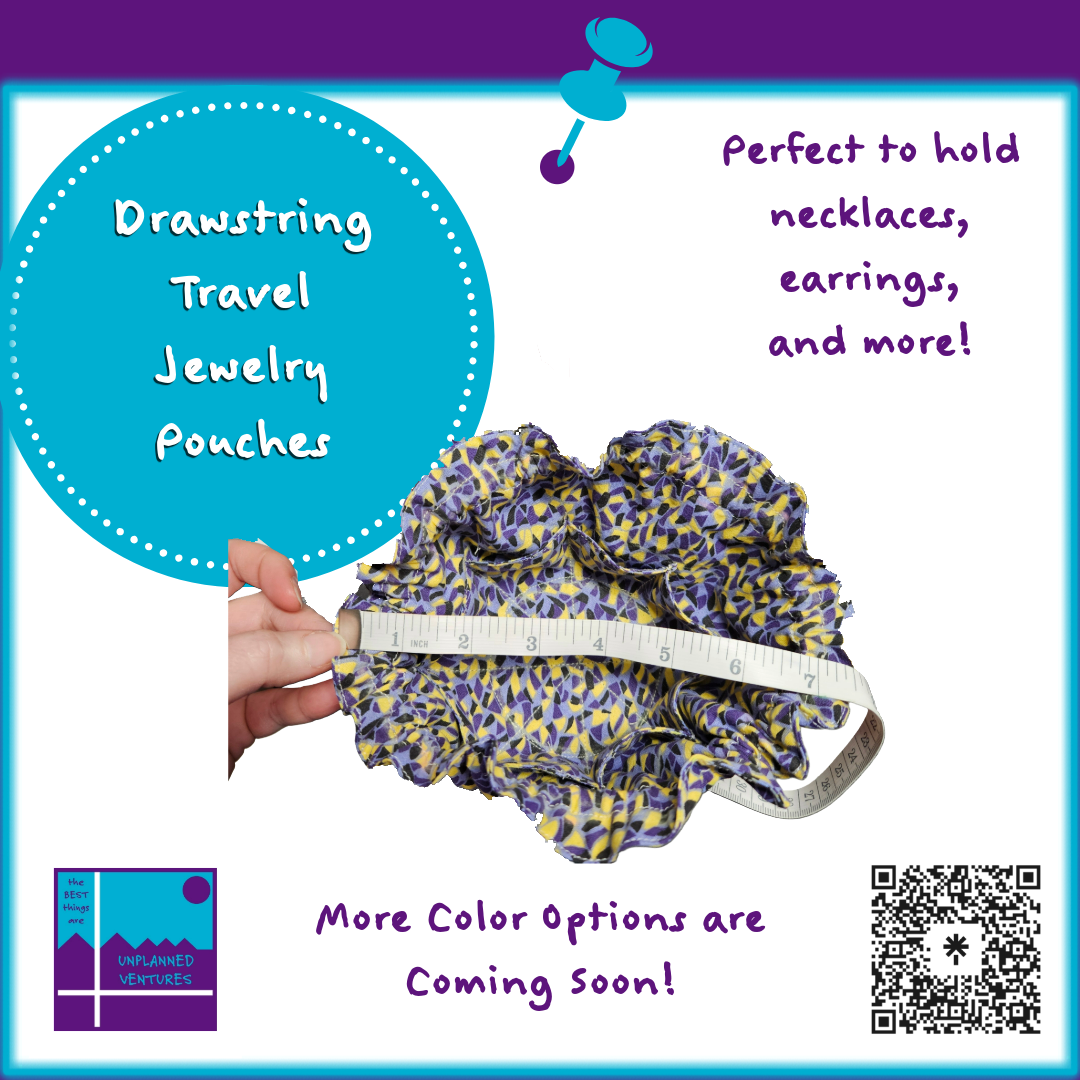 Drawstring Travel Jewelry Pouches
