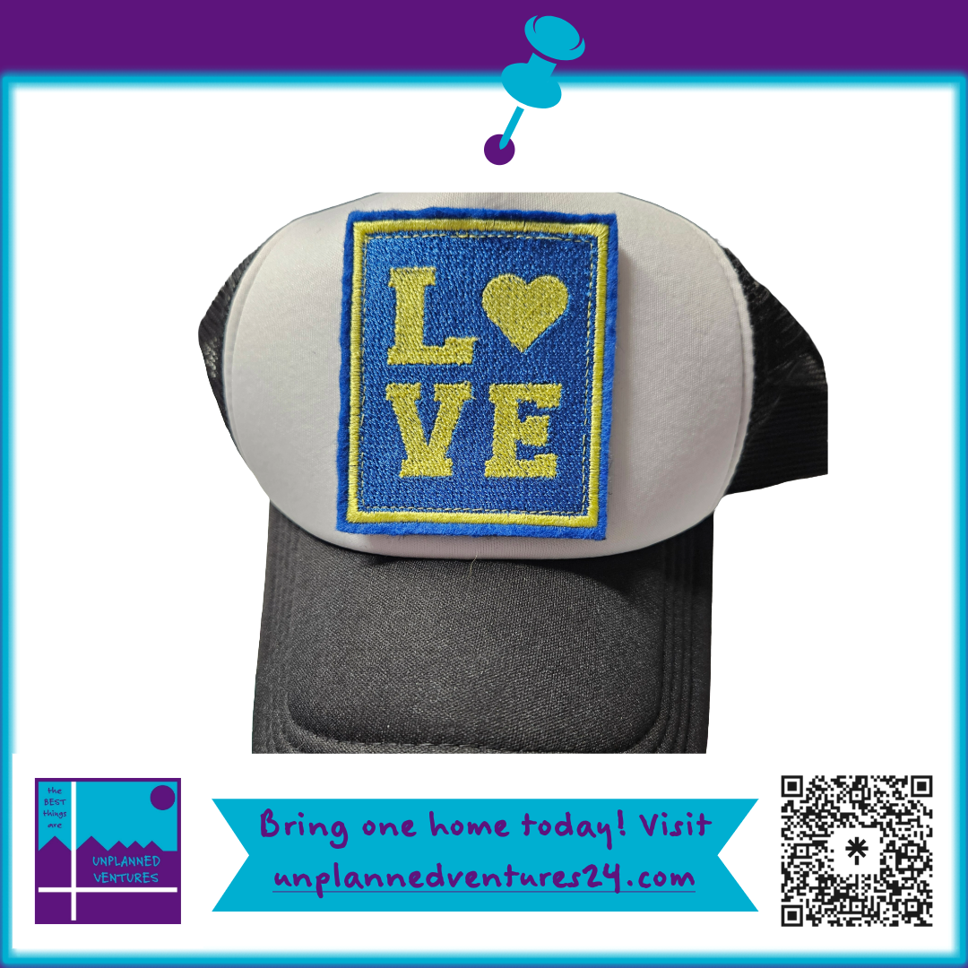 LOVE Heart Embroidered Patches