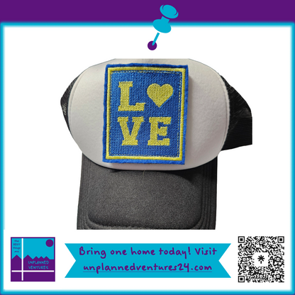 LOVE Heart Embroidered Patches